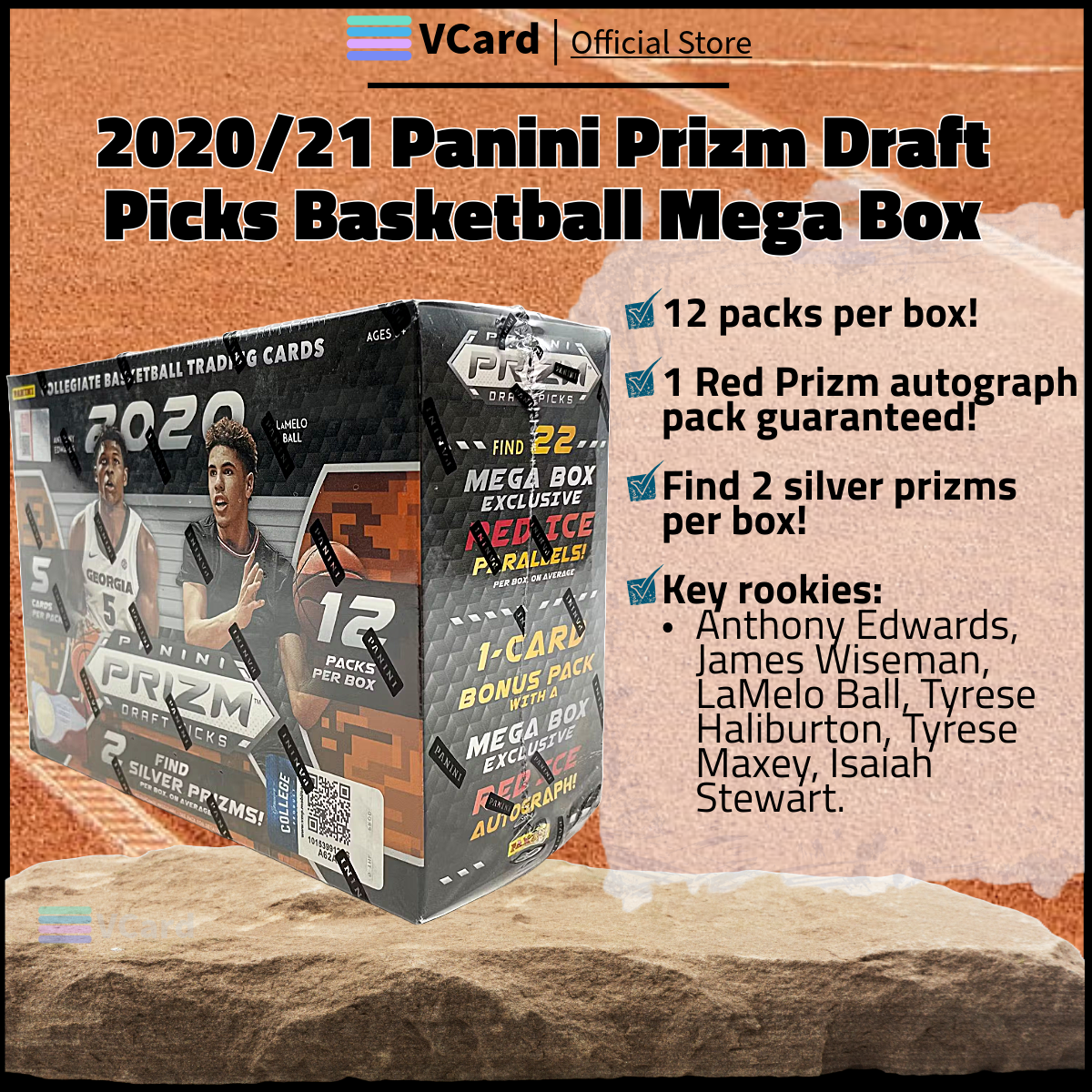 202021 Panini Prizm Draft Picks Basketball Mega sq 2020/21 Panini Prizm Draft Picks Basketball Mega Box - Image 1