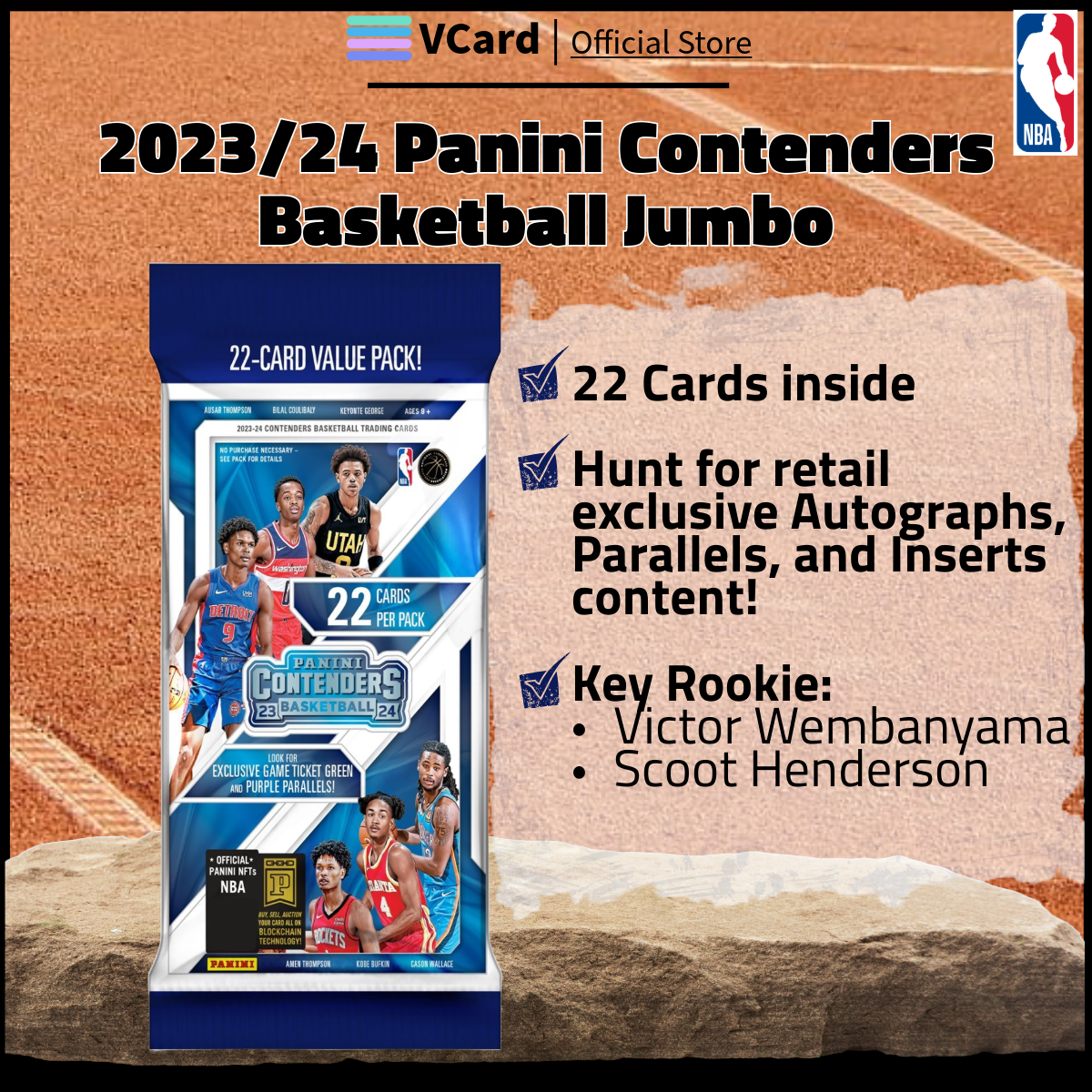 202324 Panini Contenders Basketball Jumbo sq 2023/24 Panini Contenders Basketball Jumbo - Image 1