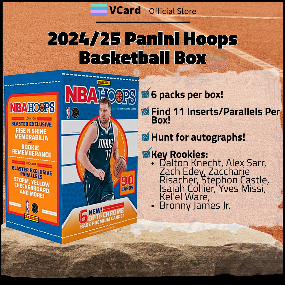 202425 Panini Hoops Basketball Box sq 2024/25 Panini Hoops Basketball Box - Image 1