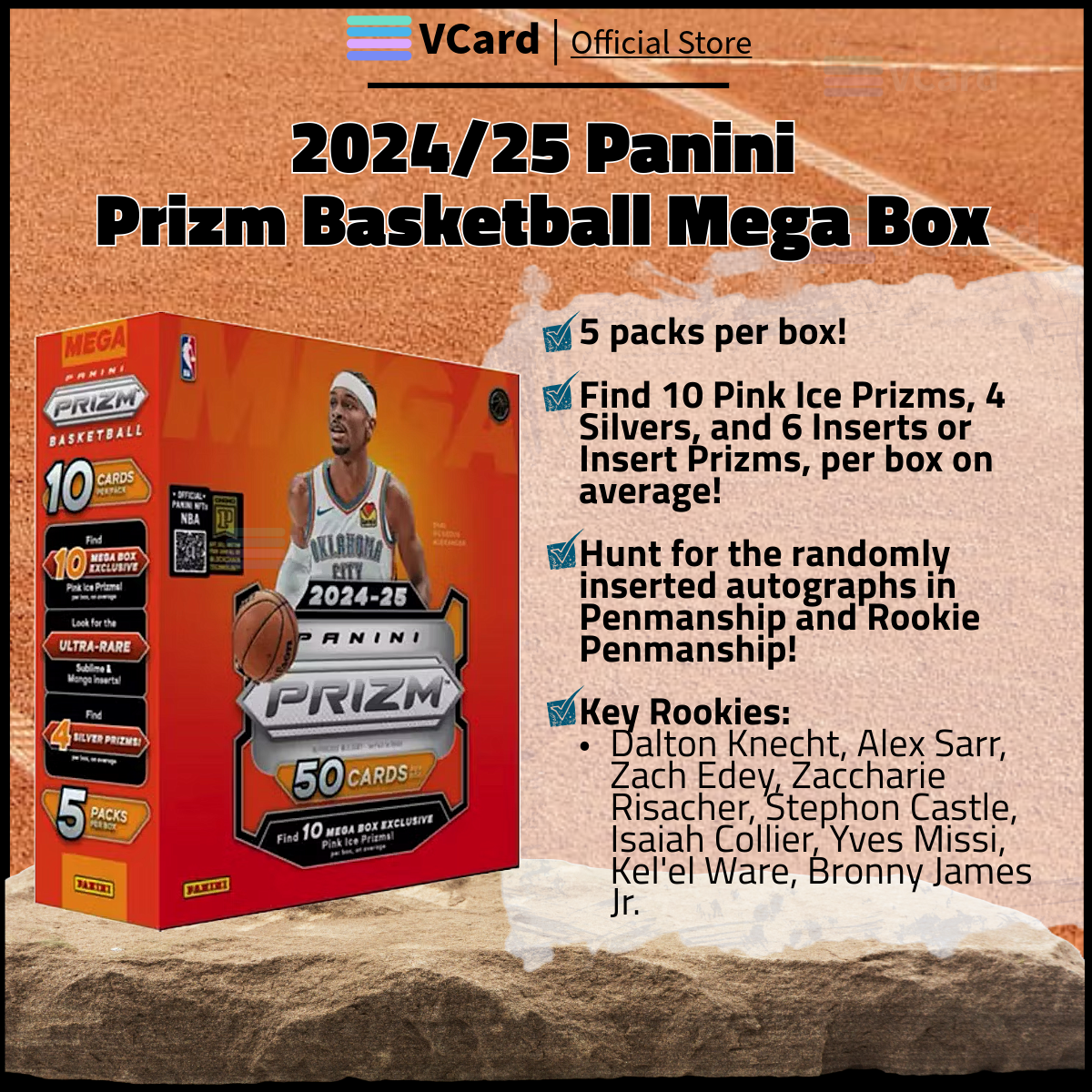 202425 Panini Prizm Basketball Mega Box sq 2024/25 Panini Prizm Basketball Mega Box - Image 1