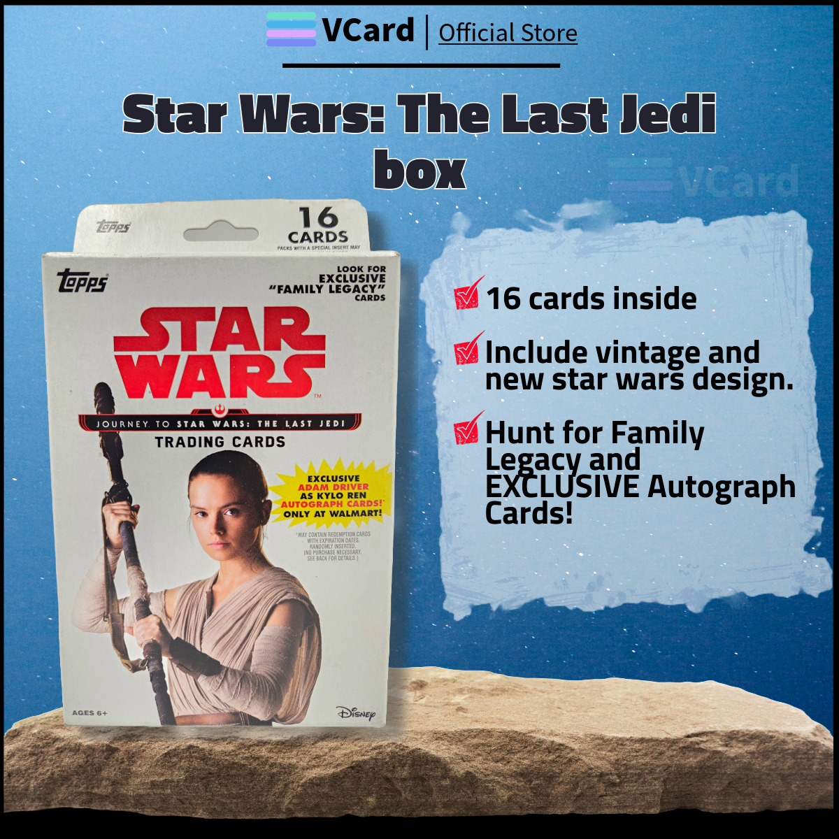 2017 Topps Star Wars Journey to The Last Jedi H sq 2017 Topps Star Wars: Journey to The Last Jedi Hanger Box - Image 1