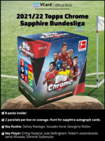 2021/22 Topps Chrome Sapphire Bundesliga Soccer Hobby Box - Image 2