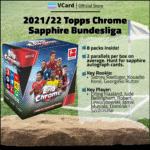 2021/22 Topps Chrome Sapphire Bundesliga Soccer Hobby Box