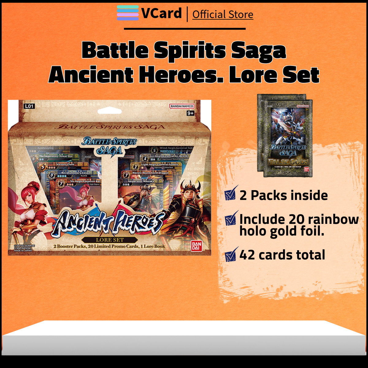 2023 Bandai Battle Spirits Saga Ancient Heroes sq 2023 Bandai Battle Spirits Saga: Ancient Heroes Lore Box - Image 1