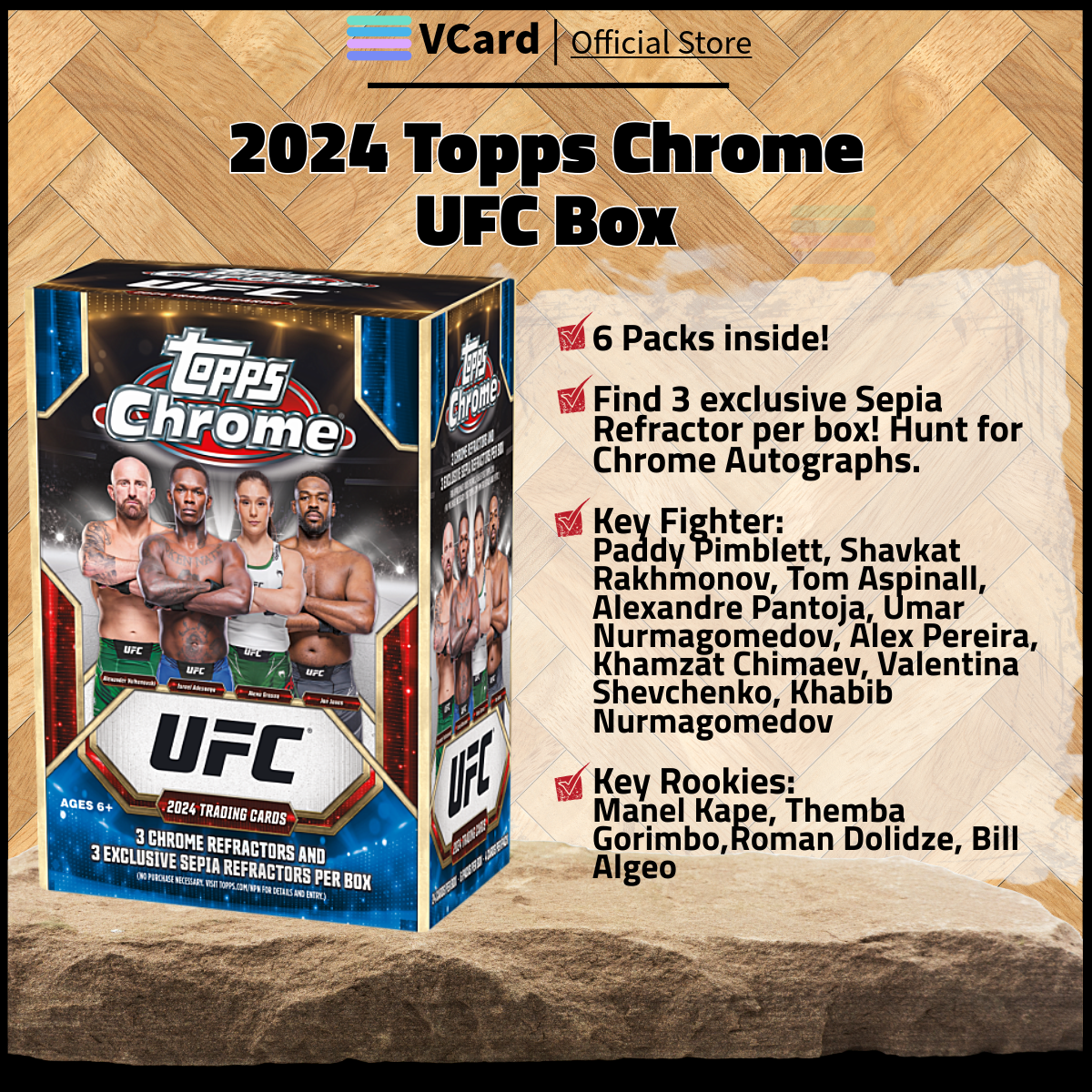 2024 Topps Chrome UFC Box sq 2024 Topps Chrome UFC Box - Image 1