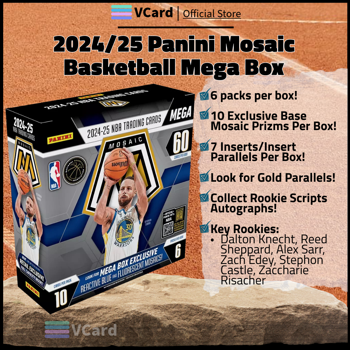 202425 Panini Mosaic Basketball Mega Box sq 2024/25 Panini Mosaic Basketball Mega Box - Image 1