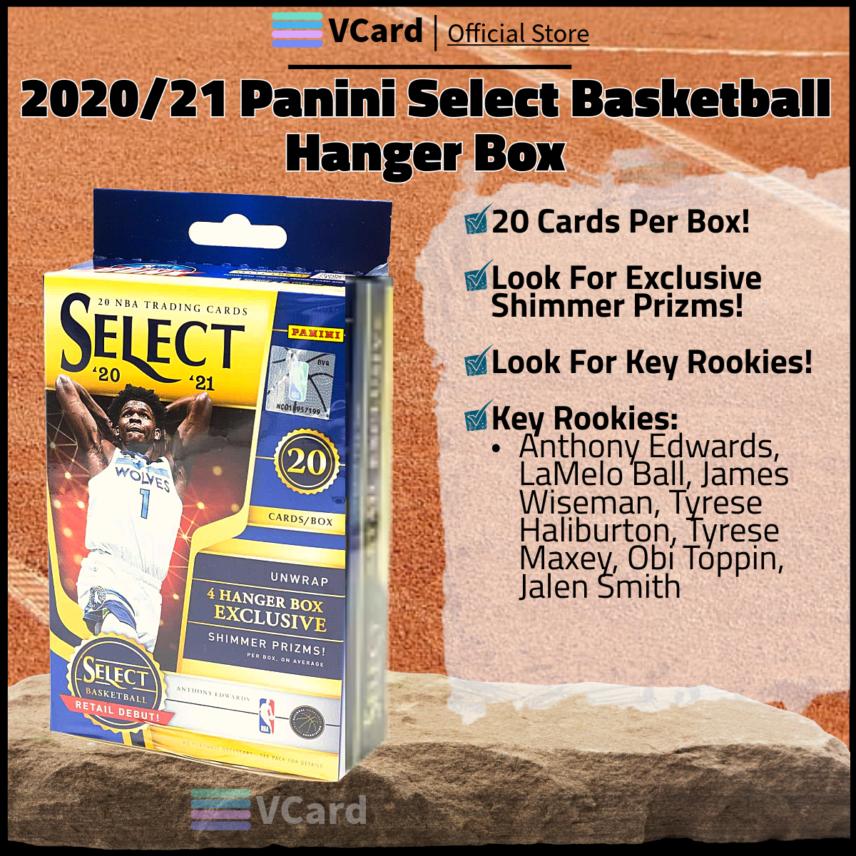 202021 Panini Select Basketball Hanger Box sq 2020/21 Panini Select Basketball Hanger Box - Image 1