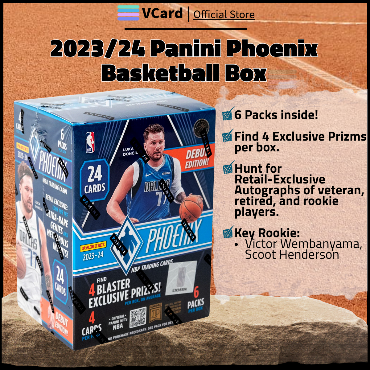 202324 Panini Phoenix Basketball Box sq 2023/24 Panini Phoenix Basketball Box - Image 1
