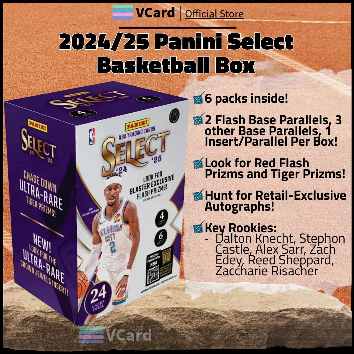 202425 Panini Select Basketball Box sq 2024/25 Panini Select Basketball Box - Image 1