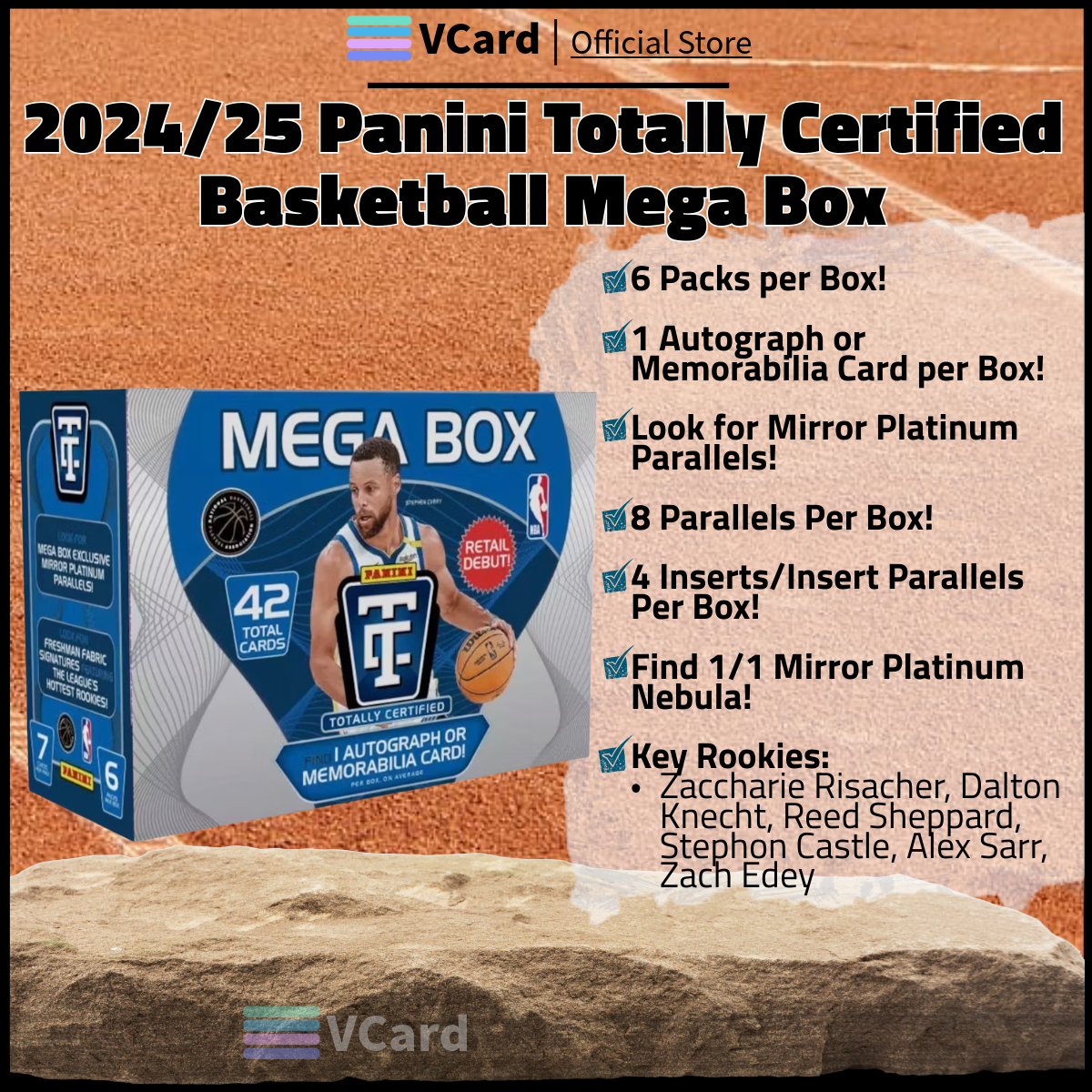 202425 Panini Totally Certified Basketball Mega sq 2024/25 Panini Totally Certified Basketball Mega Box - Image 1
