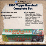 1990 Topps Baseball Complete Set