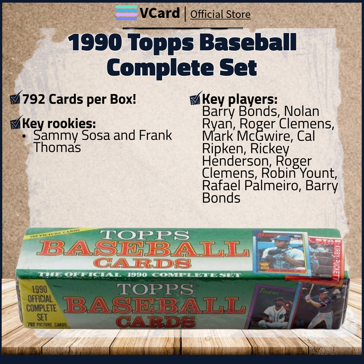 1990 Topps Baseball Complete Set sq 1990 Topps Baseball Complete Set - Image 1