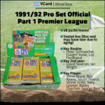 1991/92 Pro Set Official Part 1 Premier League Soccer Box