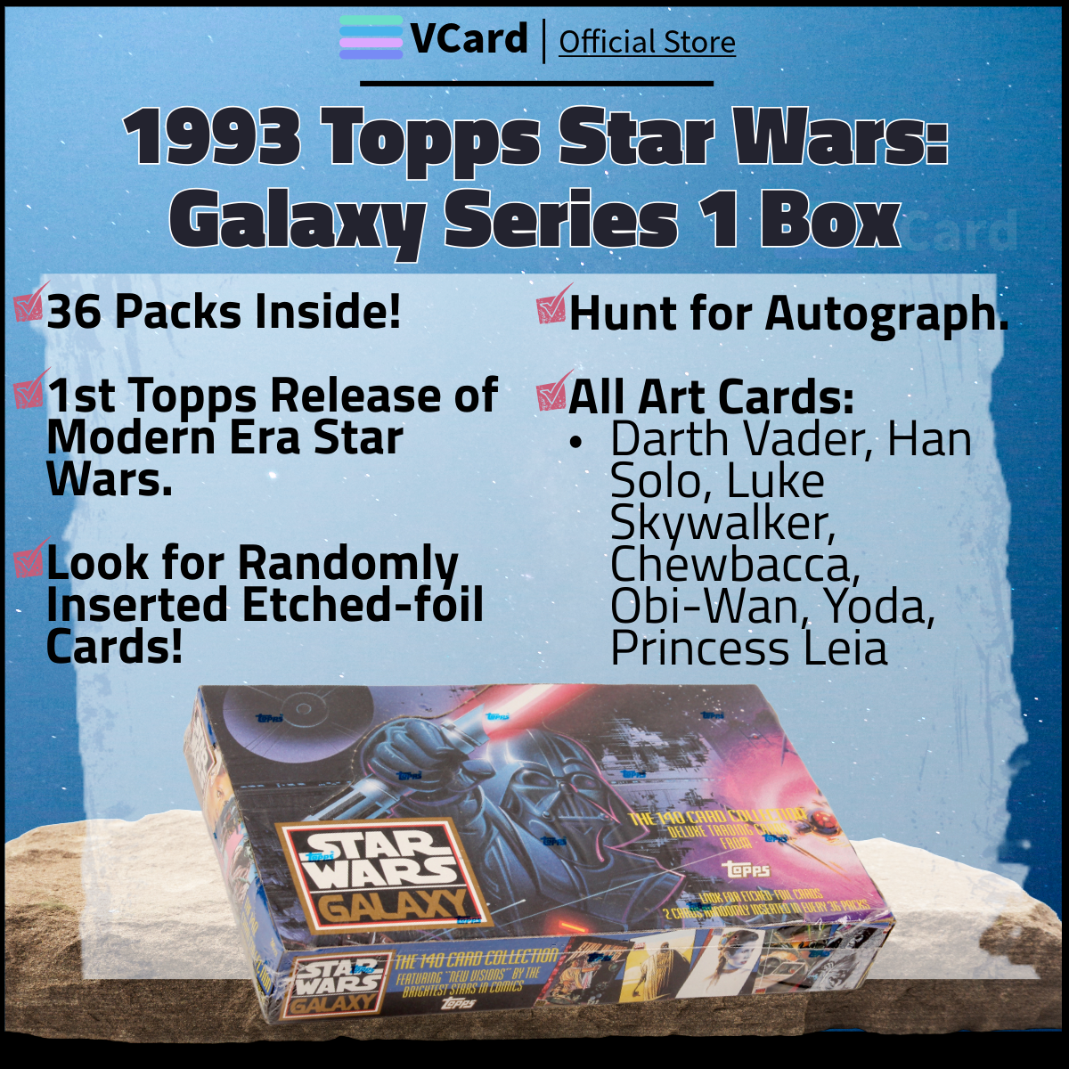 1993 Topps Star Wars Galaxy Series 1 Box sq 1993 Topps Star Wars: Galaxy Series 1 Box - Image 1