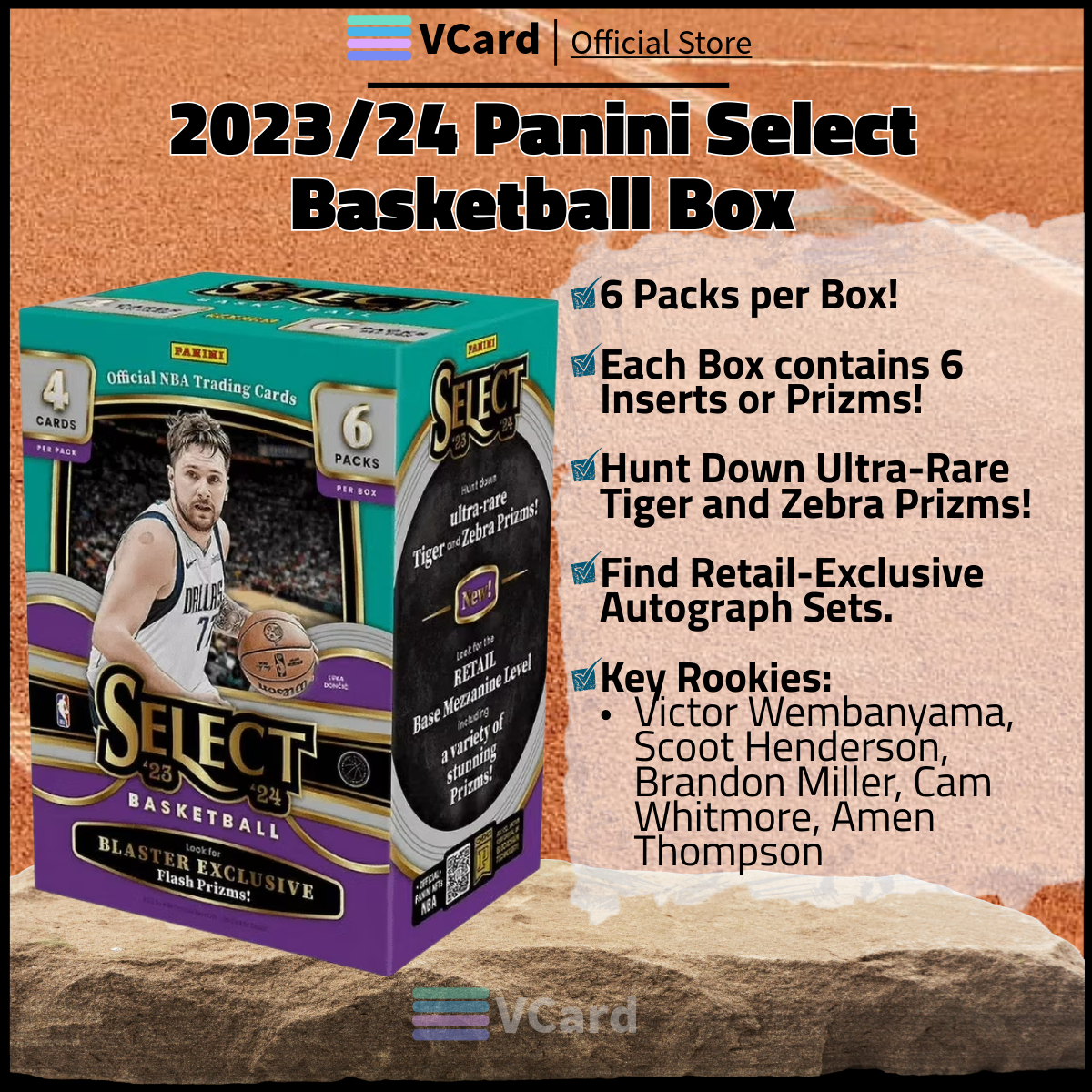 202324 Panini Select Basketball Box sq 2023/24 Panini Select Basketball Box - Image 1