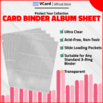 Binder Sheet: 9 Pocket Clear