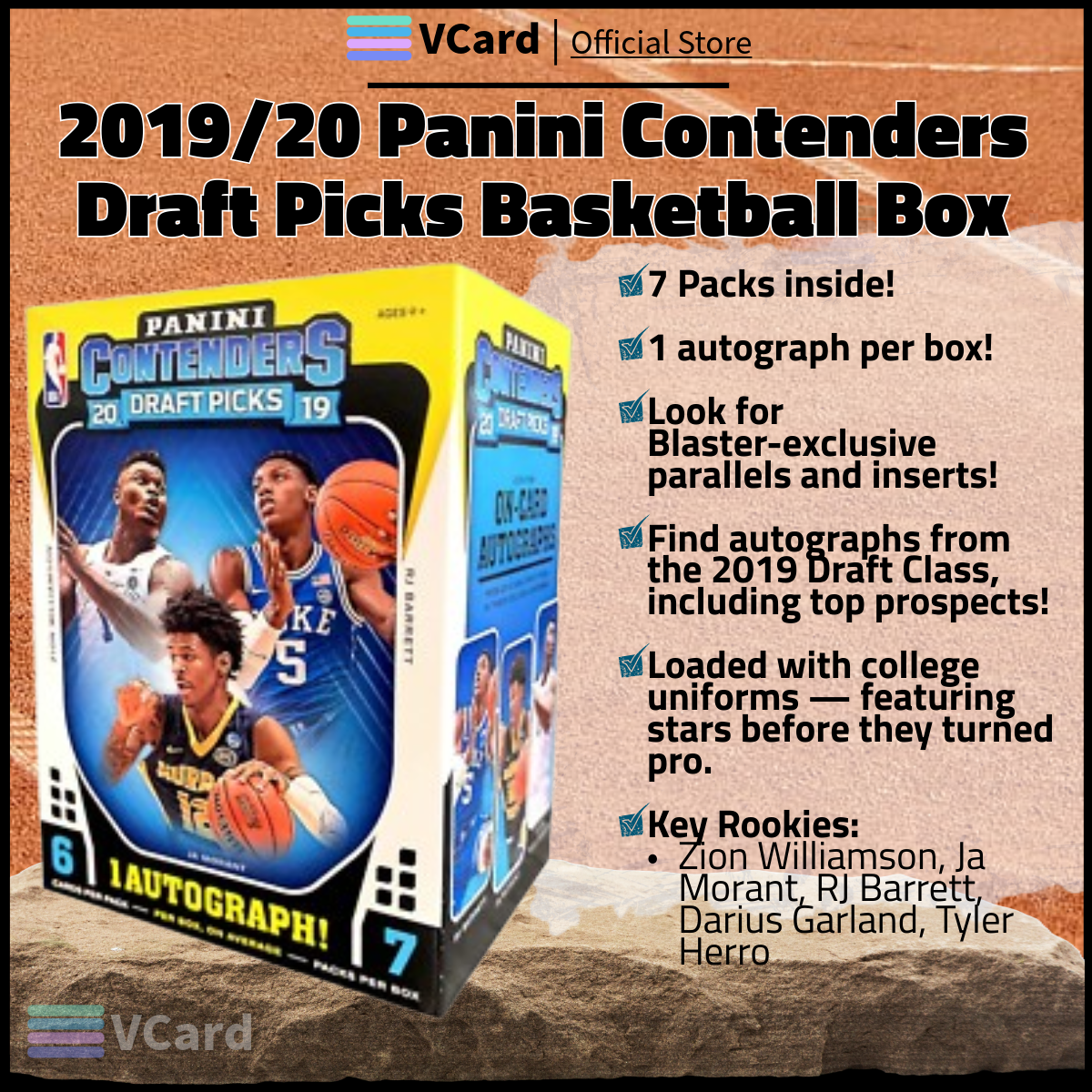 201920 Panini Contenders Draft Picks Basketball sq 2019/20 Panini Contenders Draft Picks Basketball Box - Image 1