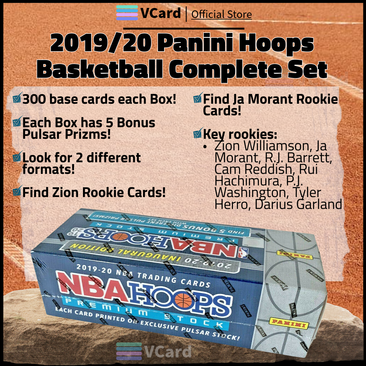 201920 Panini Hoops Premium Stock Basketball Co sq 2019/20 Panini Hoops Premium Stock Basketball Complete Set - Image 1
