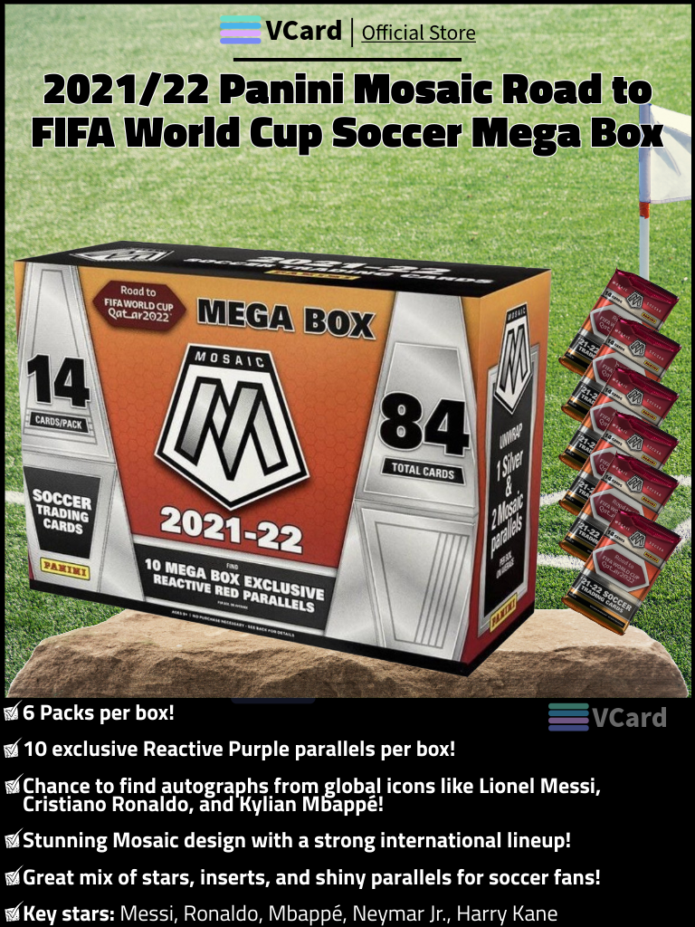 202122 Panini 2 Mosaic Road to FIFA World Cup rec 2021/22 Panini Mosaic Road to FIFA World Cup Soccer Mega Box - Image 1
