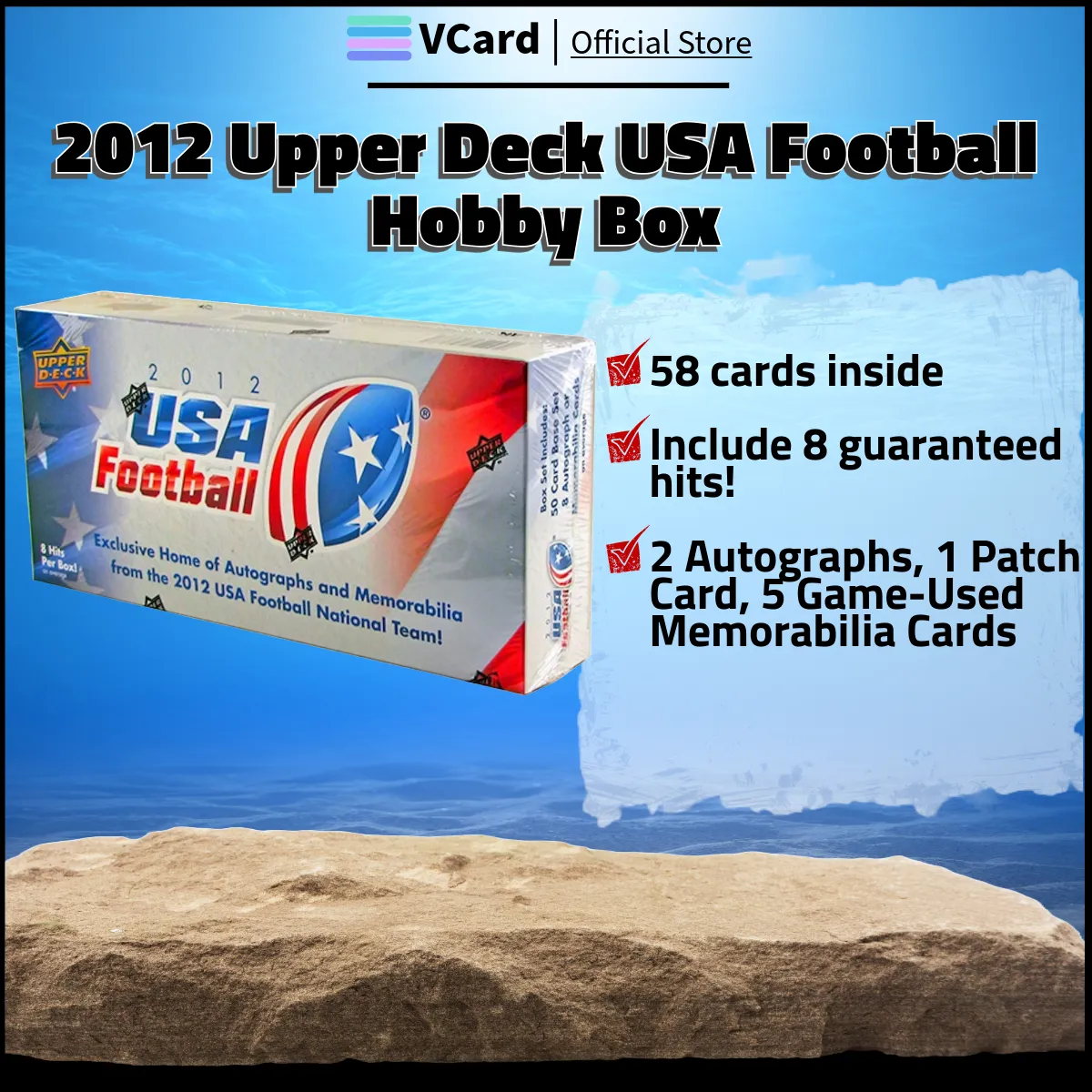 2012 Upper Deck USA Football Hobby Box sq 2012 Upper Deck USA Football Hobby Box - Image 1