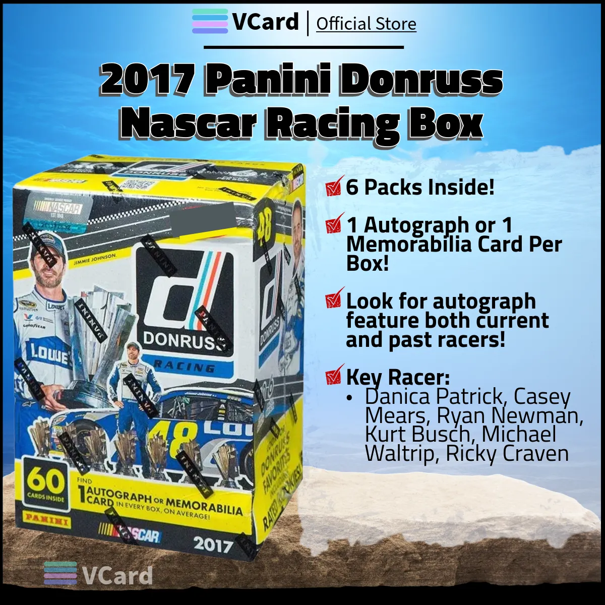 2017 Panini Donruss Nascar Racing Box sq 2017 Panini Donruss Nascar Racing Box - Image 1