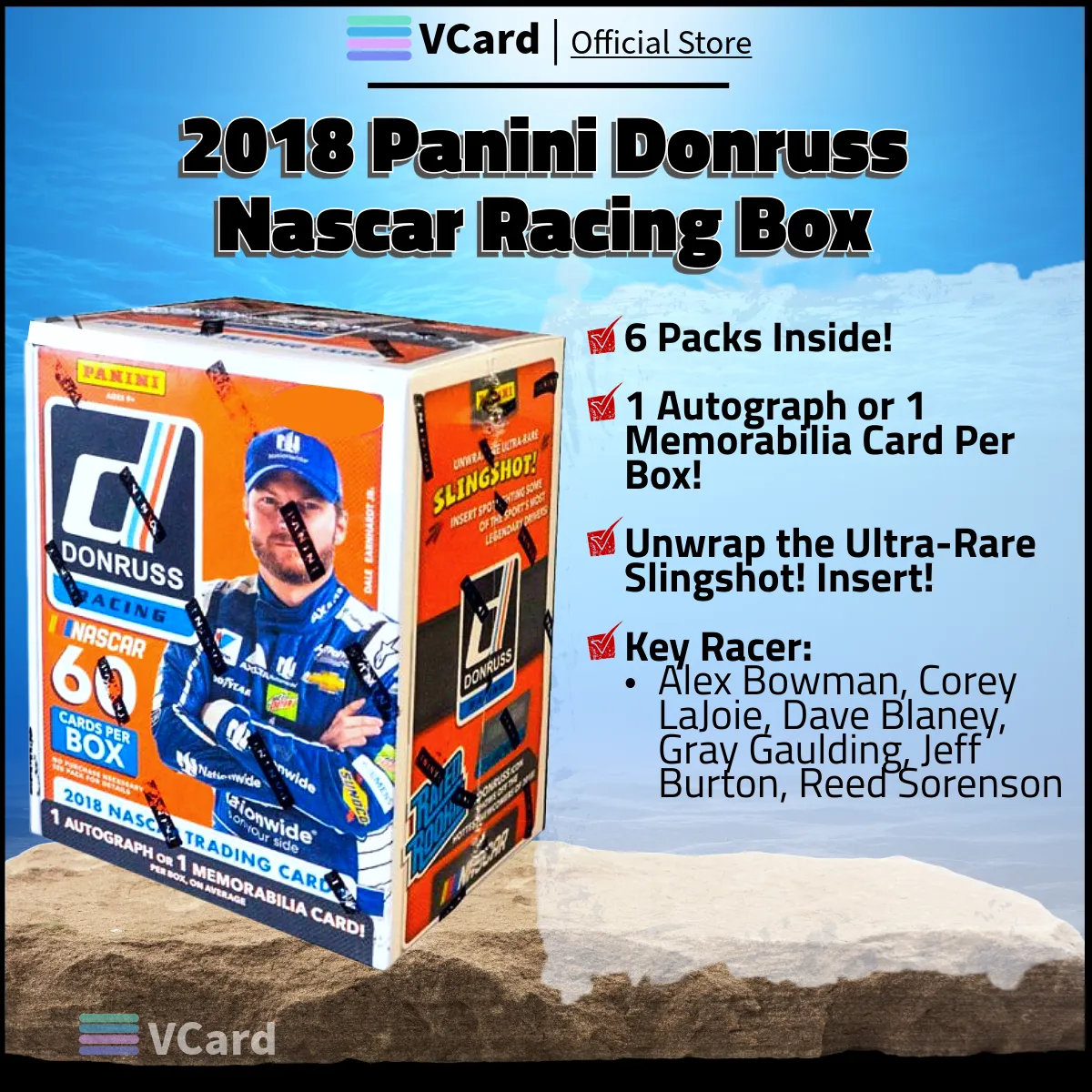2018 Panini Donruss Nascar Racing Box sq 2018 Panini Donruss Nascar Racing Box - Image 1