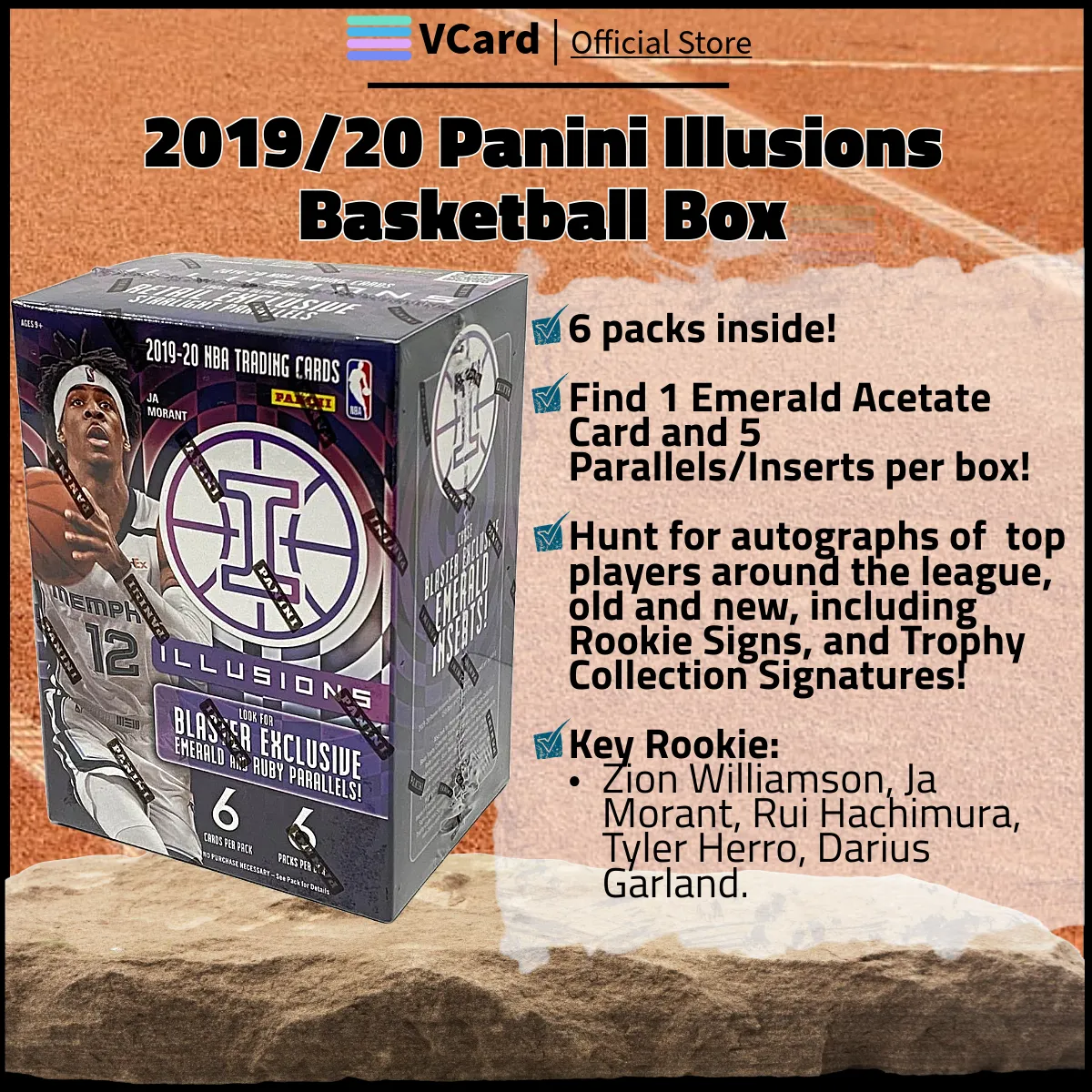 201920 Panini Illusions Basketball Box sq 2019/20 Panini Illusions Basketball Box - Image 1