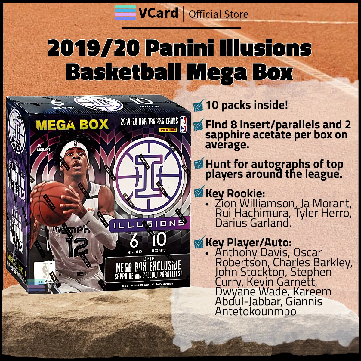 201920 Panini Illusions Basketball Mega Box sq 2019/20 Panini Illusions Basketball Mega Box - Image 1