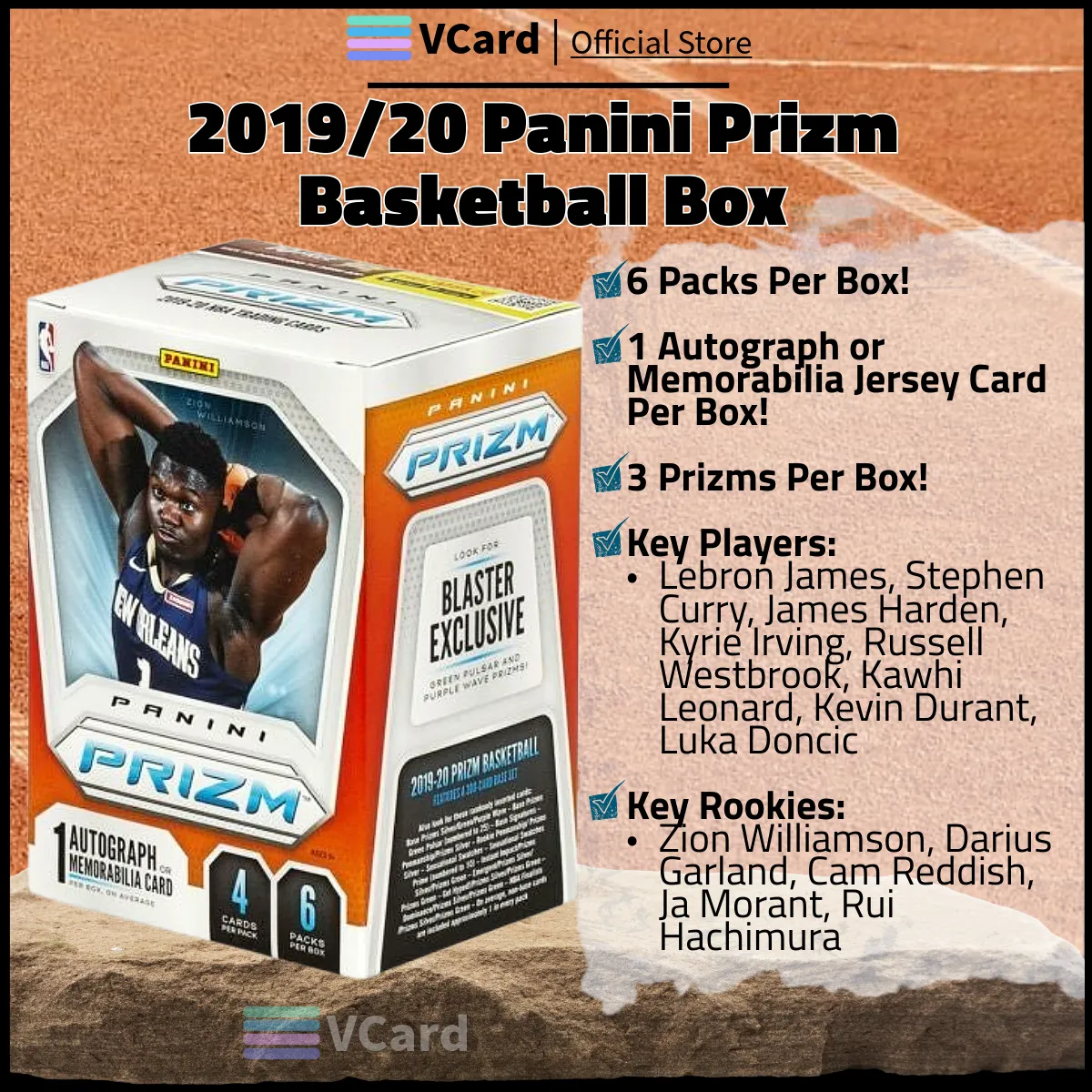 201920 Panini Prizm Basketball Box sq 2019/20 Panini Prizm Basketball Box - Image 1