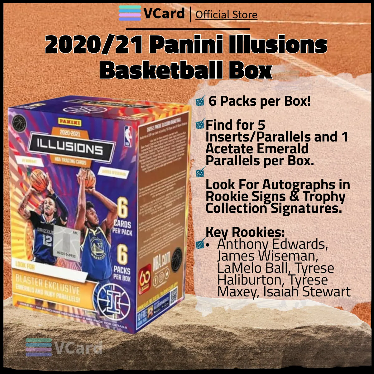 202021 Panini Illusions Basketball Box sq 2020/21 Panini Illusions Basketball Box - Image 1