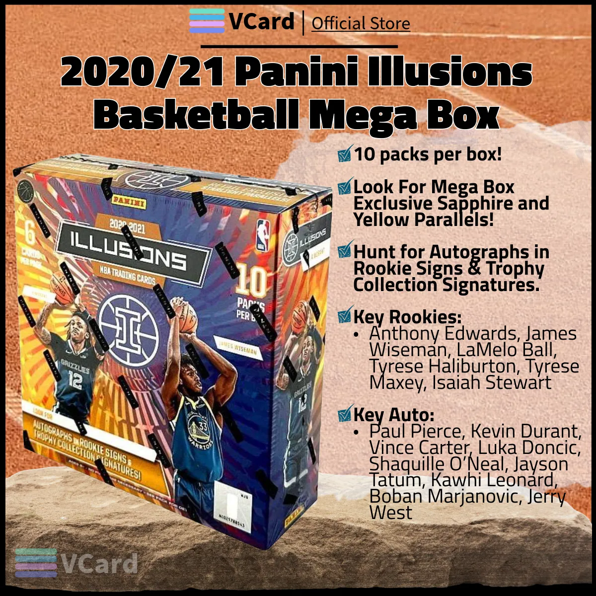 202021 Panini Illusions Basketball1 Mega Box sq 2020/21 Panini Illusions Basketball Mega Box - Image 1