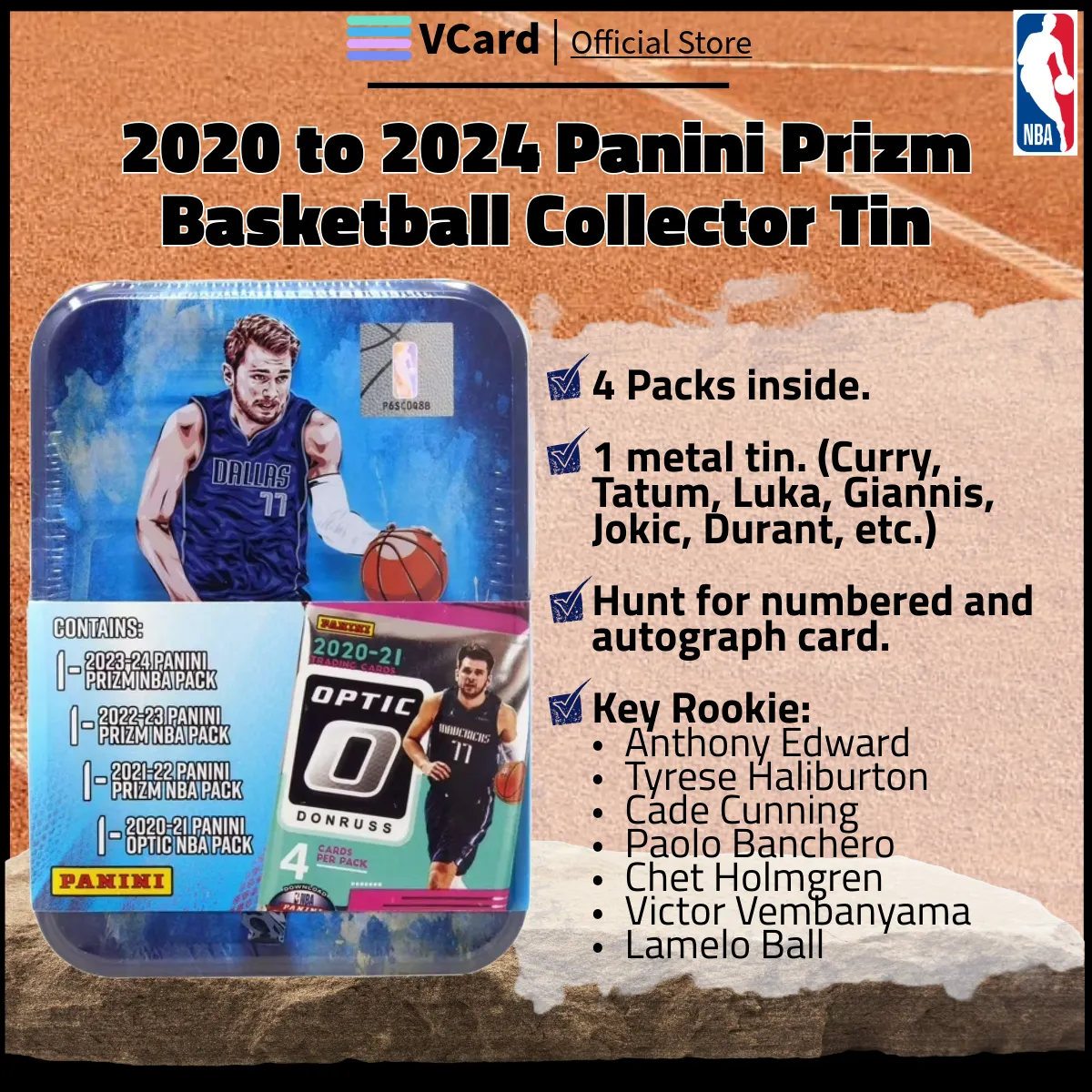 202024 Panini Prizm Basketball Collector Tin sq 2020/24 Panini Prizm Basketball Collector Tin - Image 1