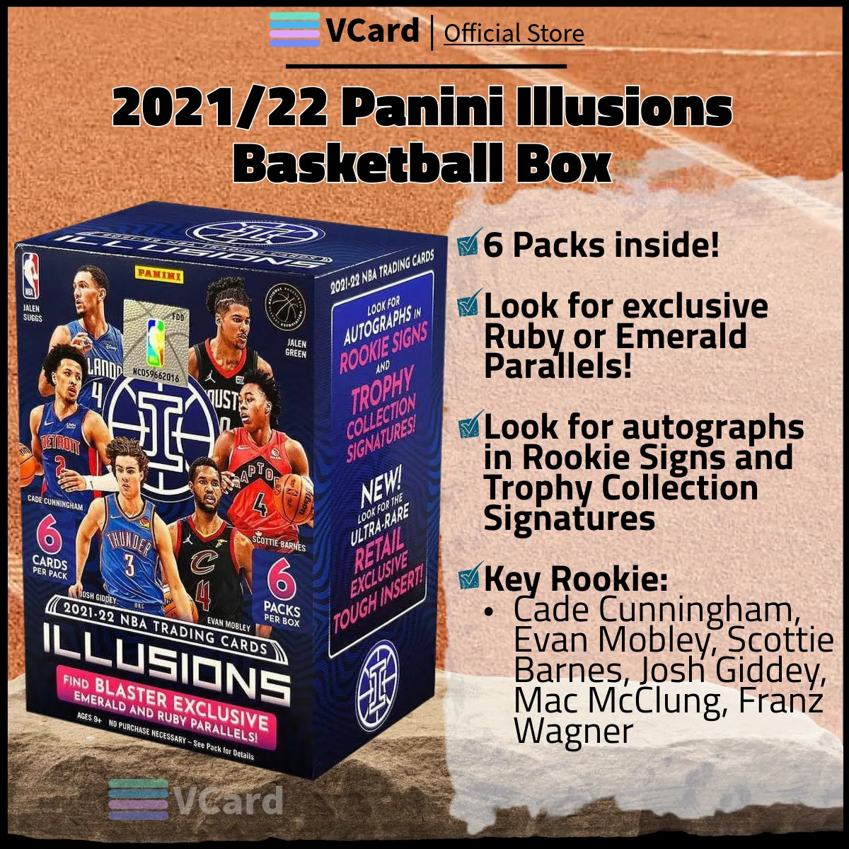 202122 Panini Illusions Basketball Box sq 2021/22 Panini Illusions Basketball Box - Image 1