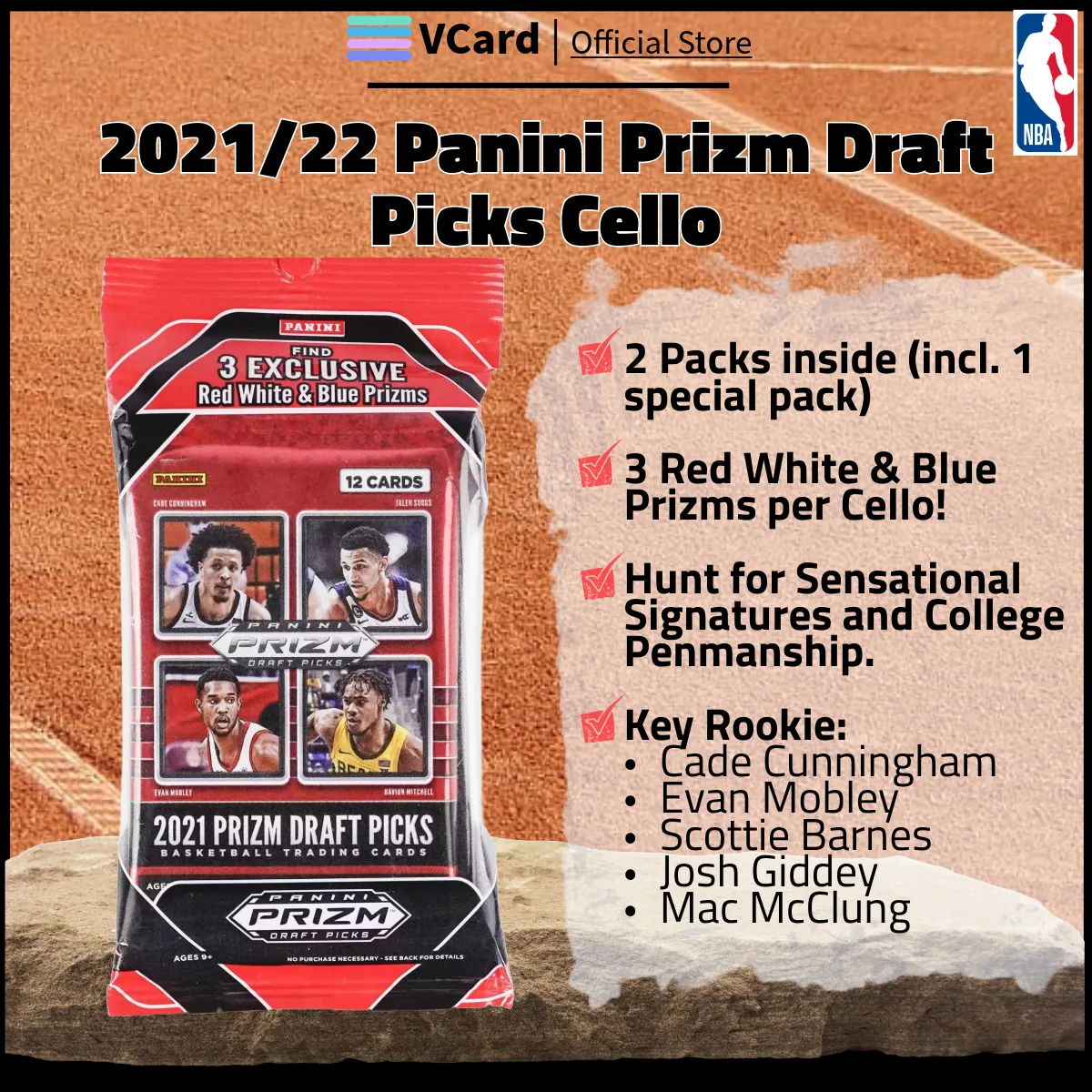 202122 Panini Prizm Draft Picks Basketball Cell sq 2021/22 Panini Prizm Draft Picks Basketball Cello Pack - Image 1