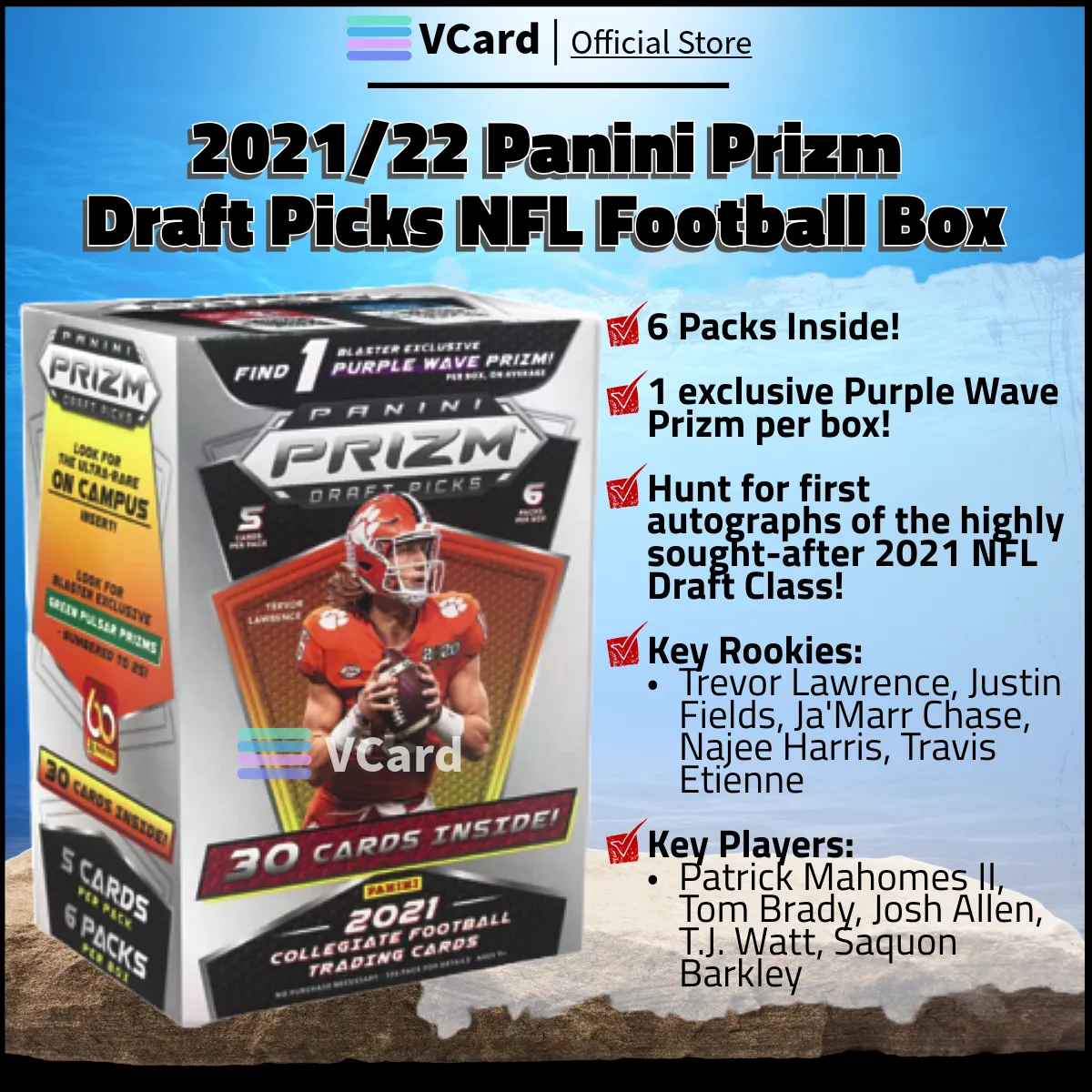 202122 Panini Prizm Draft Picks Football Box sq 2021/22 Panini Prizm Draft Picks Football Box - Image 1