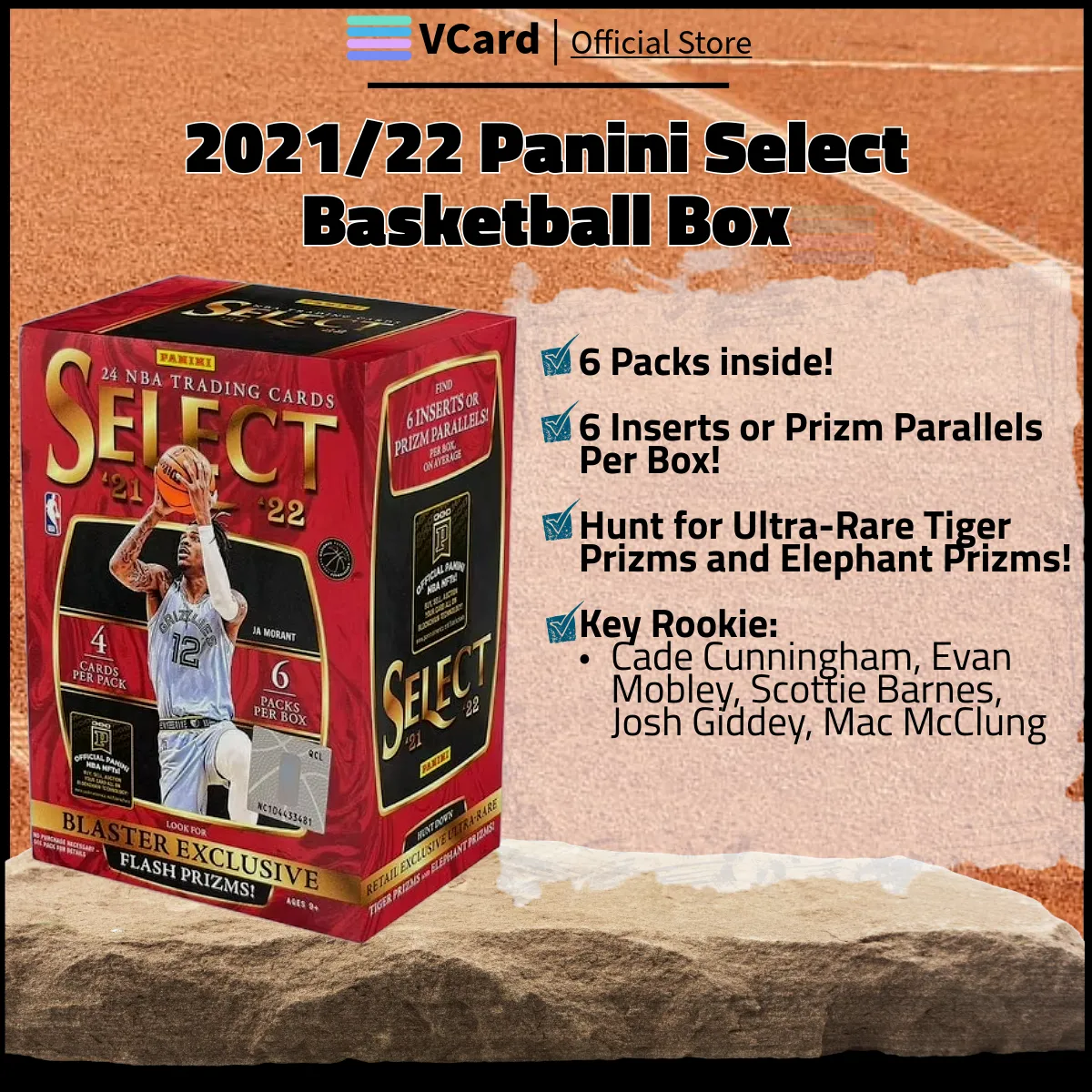 202122 Panini Select Basketball Box sq 2021/22 Panini Select Basketball Box - Image 1