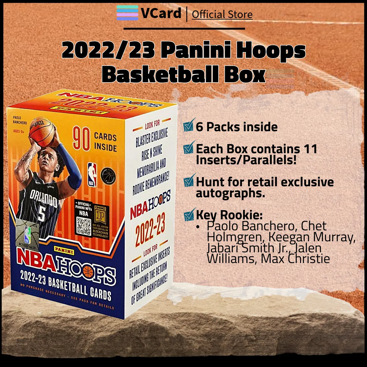 202223 Panini Hoops Basketball Box sq 2022/23 Panini Hoops Basketball Box - Image 1