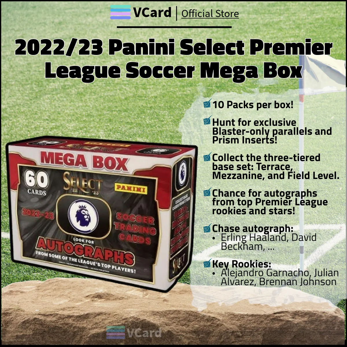202223 Panini Select Premier League Soccer2 Meg sq 2022/23 Panini Select Premier League Soccer Mega Box - Image 1