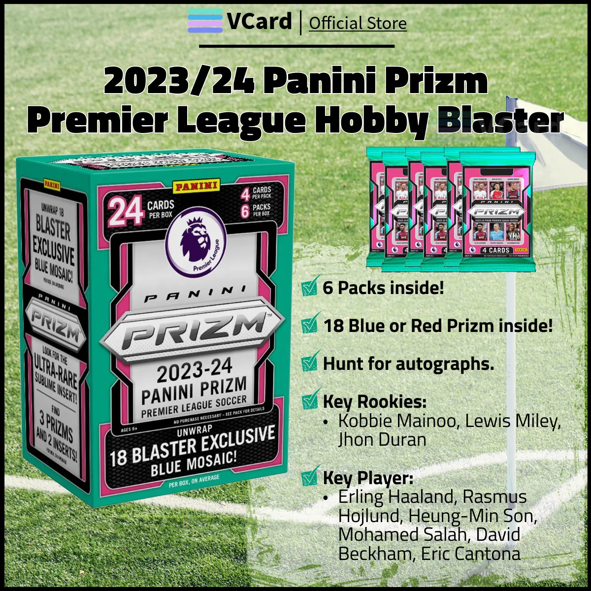 202324 Panini Prizm Premier League Soccer Hobby sq 2023/24 Panini Prizm Premier League Soccer Hobby Blaster Box - Image 1