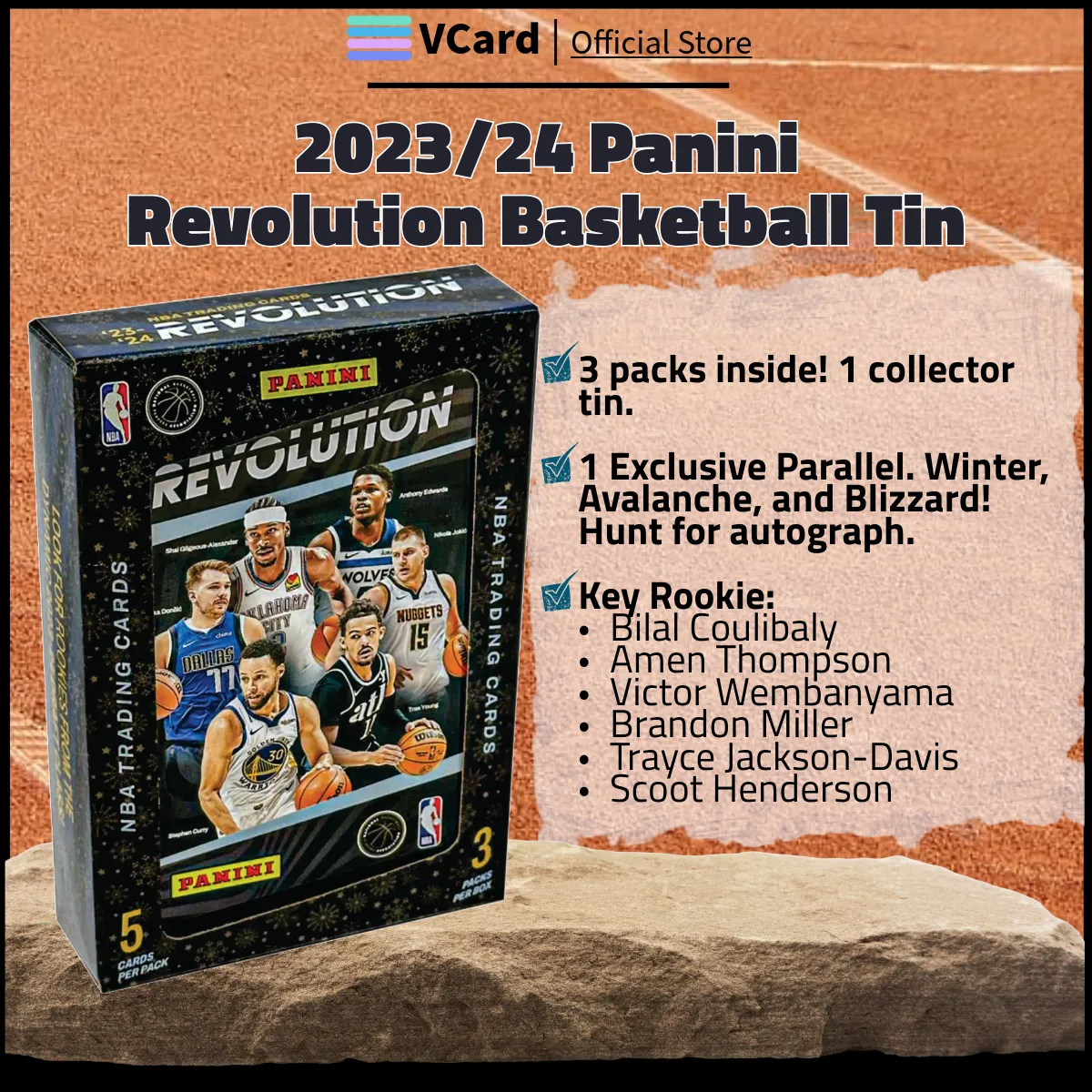 202324 Panini Revolution Basketball Collector T sq 2023/24 Panini Revolution Basketball Collector Tin - Image 1