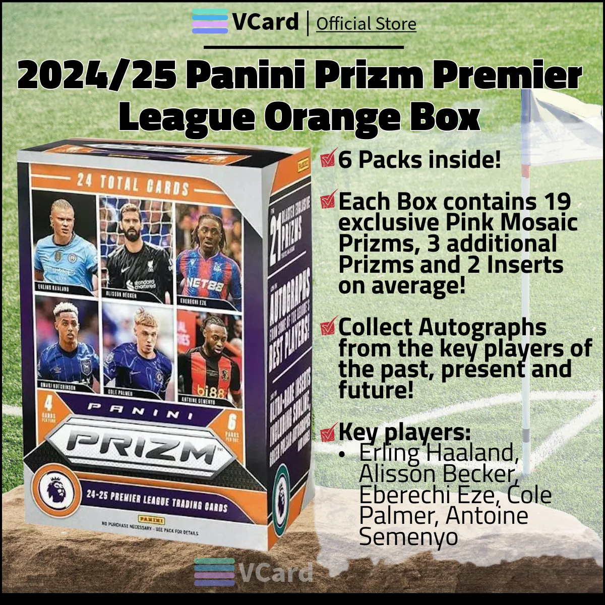 202425 Panini Prizm Premier League Soccer Orang sq 2024/25 Panini Prizm Premier League Soccer Box (Orange) - Image 1