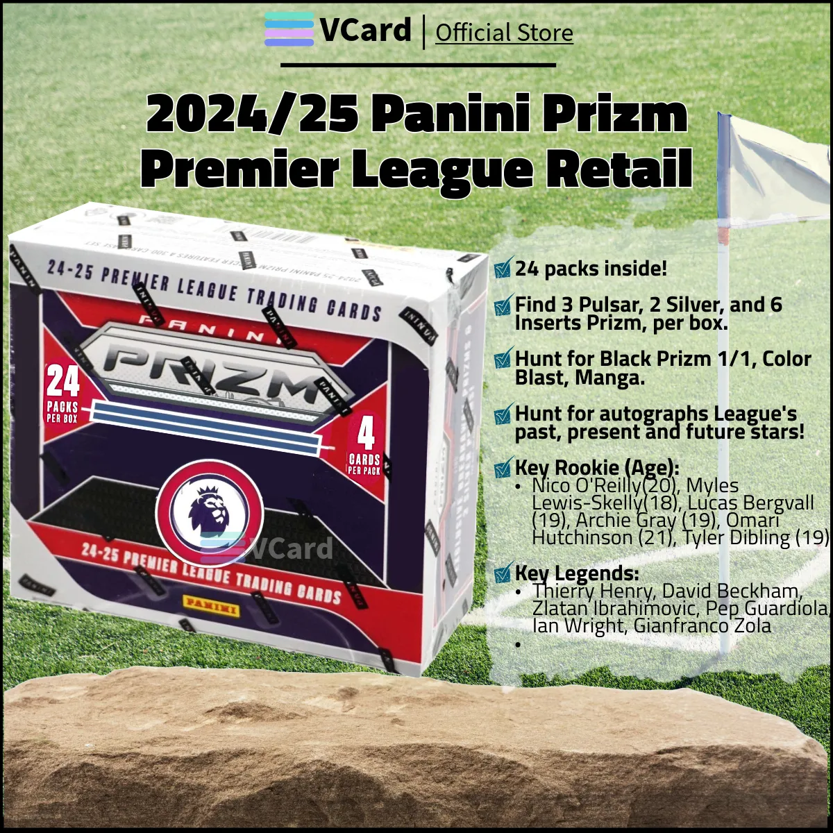 202425 Panini Prizm Premier League Soccer Retai sq 2024/25 Panini Prizm Premier League Soccer Retail Box - Image 1