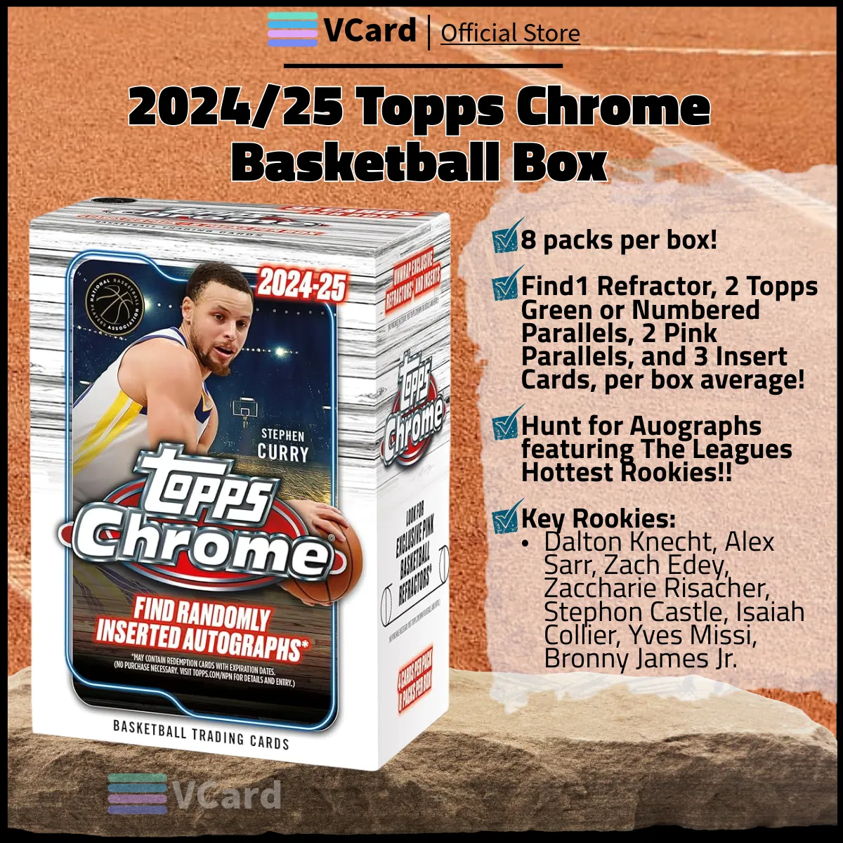 202425 Topps Chrome Basketball Box sq 2024/25 Topps Chrome Basketball Box - Image 1