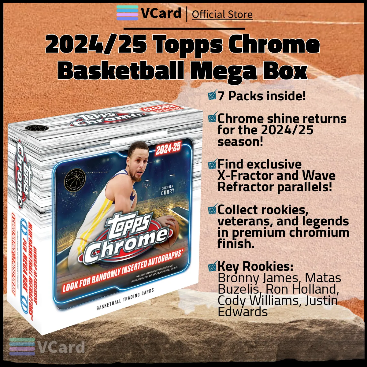 202425 Topps Chrome Basketball Mega Box sq 2024/25 Topps Chrome Basketball Mega Box - Image 1