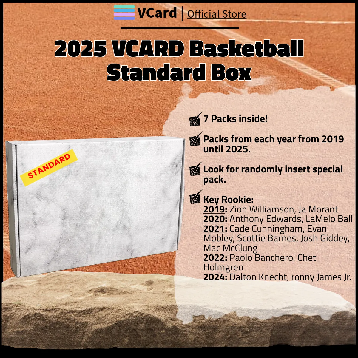2025 VCARD Basketball Standard Box sq 2025 VCARD Basketball Box (Standard) - Image 1