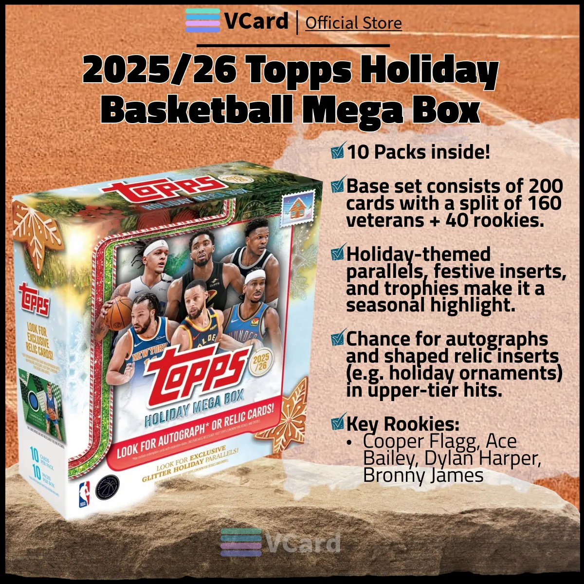 202526 Topps Holiday Basketball Mega Box sq 2025/26 Topps Holiday Basketball Mega Box - Image 1