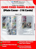 Fixed Album: 9 Pocket Clear 216 cards - Image 3