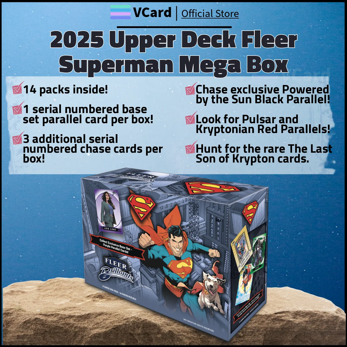 2025 Upper Deck Fleer Superman Mega Box sq 2025 Upper Deck Fleer Superman Mega Box - Image 1