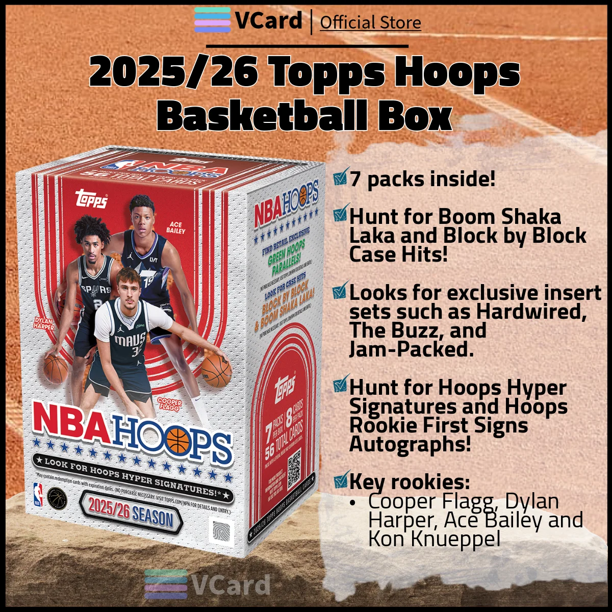 202526 Topps Hoops Basketball Box sq 2025/26 Topps Hoops Basketball Box - Image 1