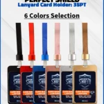 Lanyard Card Holder: 35PT Metallic Red